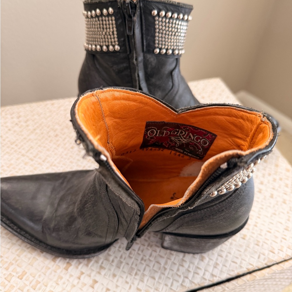 Black Studded Ankle Boots - Picture 5 of 8